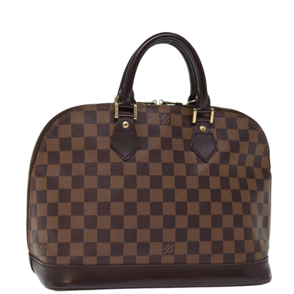 LOUIS VUITTON Damier Ebene Alma Hand Bag N51131 LV Auth 73402